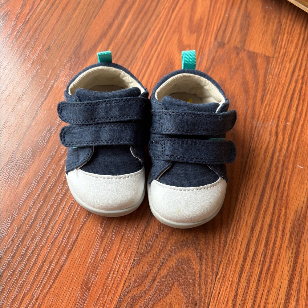 Ten Little Navy Blue First Walker Shoes